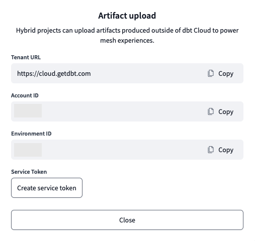 Generate hybrid project service token Generate hybrid project service token